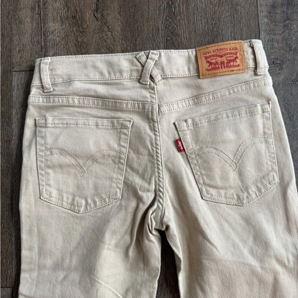 Levi's Regular Rise Flare Jeans, girls size 12, khaki